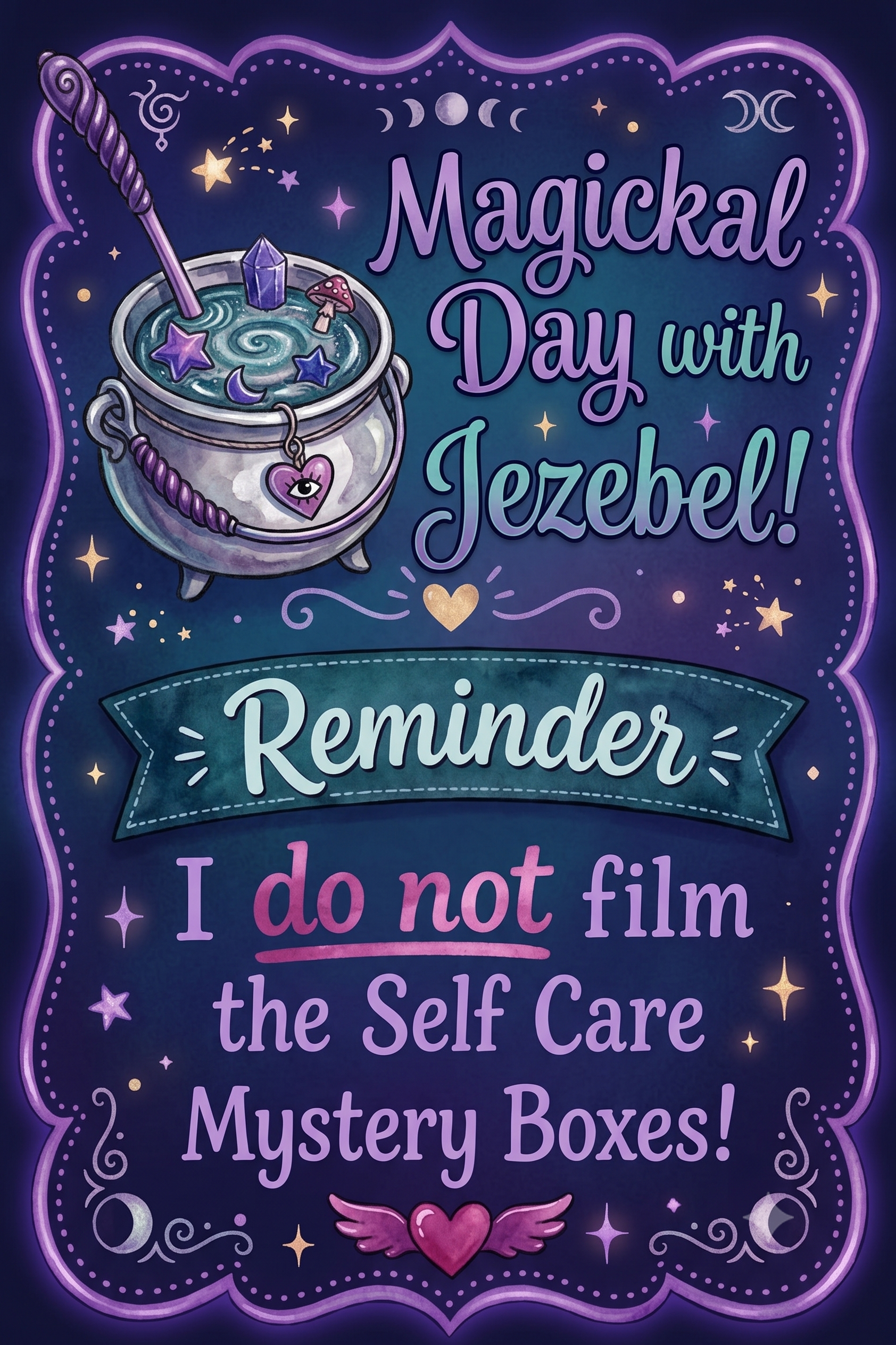 Self Care Mystery Box Filming Policy Reminder